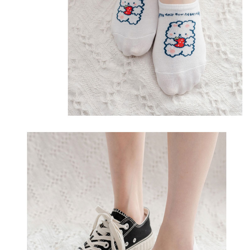 Fashion Strawberry Rabbit Cotton Geometric Print Socks,Fashion Socks