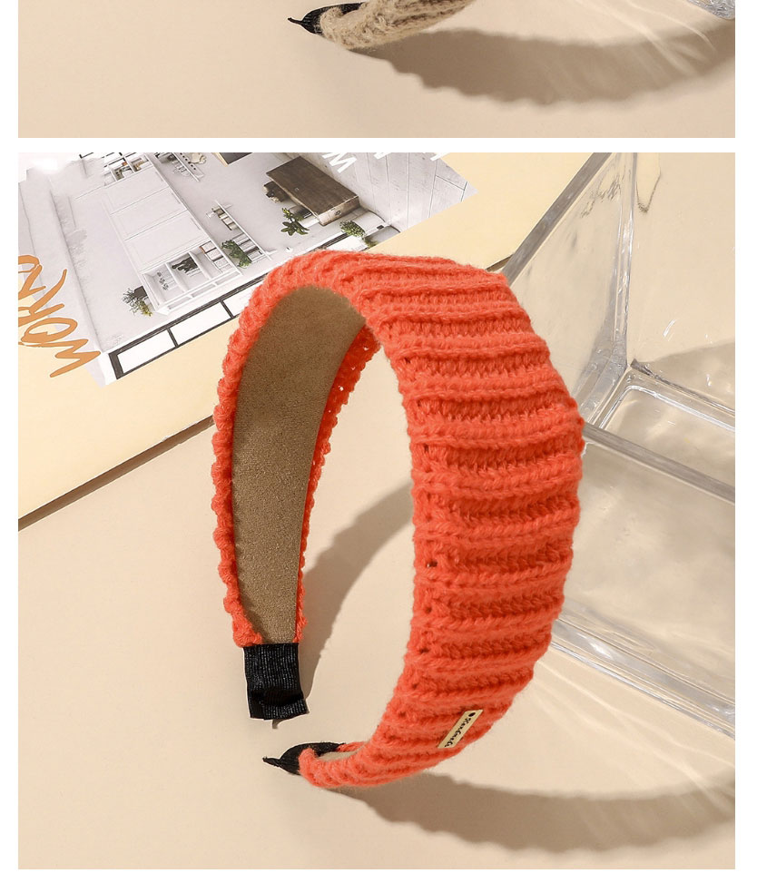 Fashion Orange Wool Knit Wide Brim Headband,Head Band