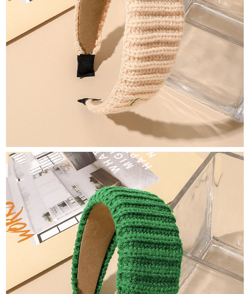 Fashion Forest Green Wool Knit Broad-brimmed Headband,Head Band