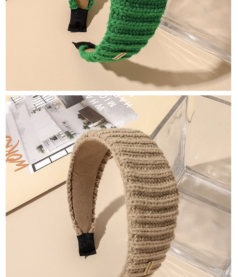 Fashion Forest Green Wool Knit Broad-brimmed Headband,Head Band