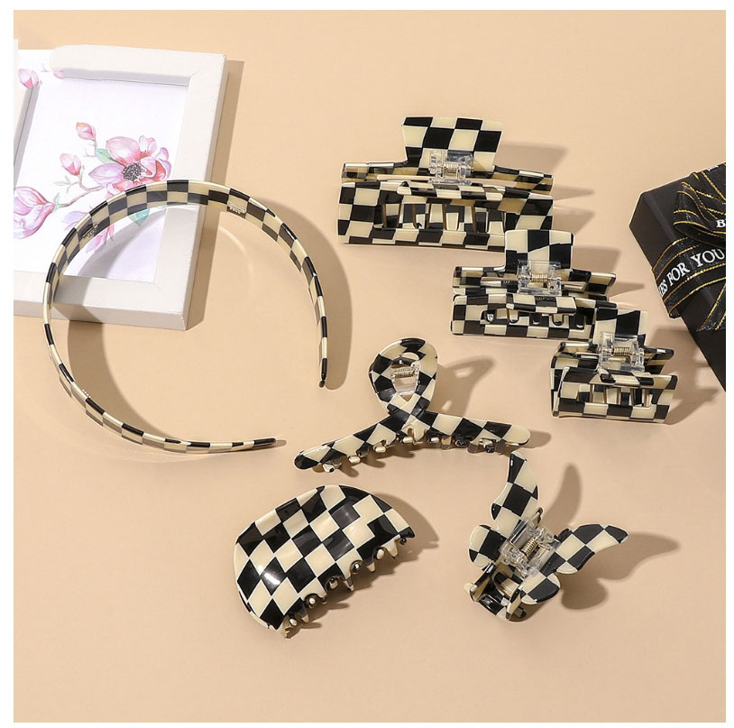 Fashion Butterfly Imitation Acetate Black And White Mig Clamp,Hair Claws