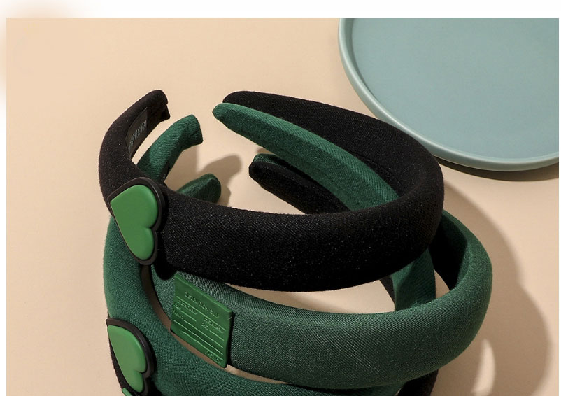 Fashion Green Sponge Headband-letter Card Square Penalty Sheet Labeled Sponge Broad-border Headband,Head Band