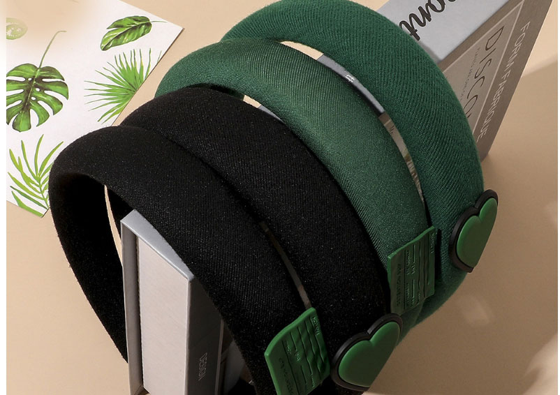 Fashion Green Sponge Headband-letter Card Square Penalty Sheet Labeled Sponge Broad-border Headband,Head Band
