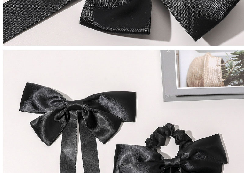 Fashion Black Bow Hair Tie Black Bow Pleated Hair Tie,Hair Ring