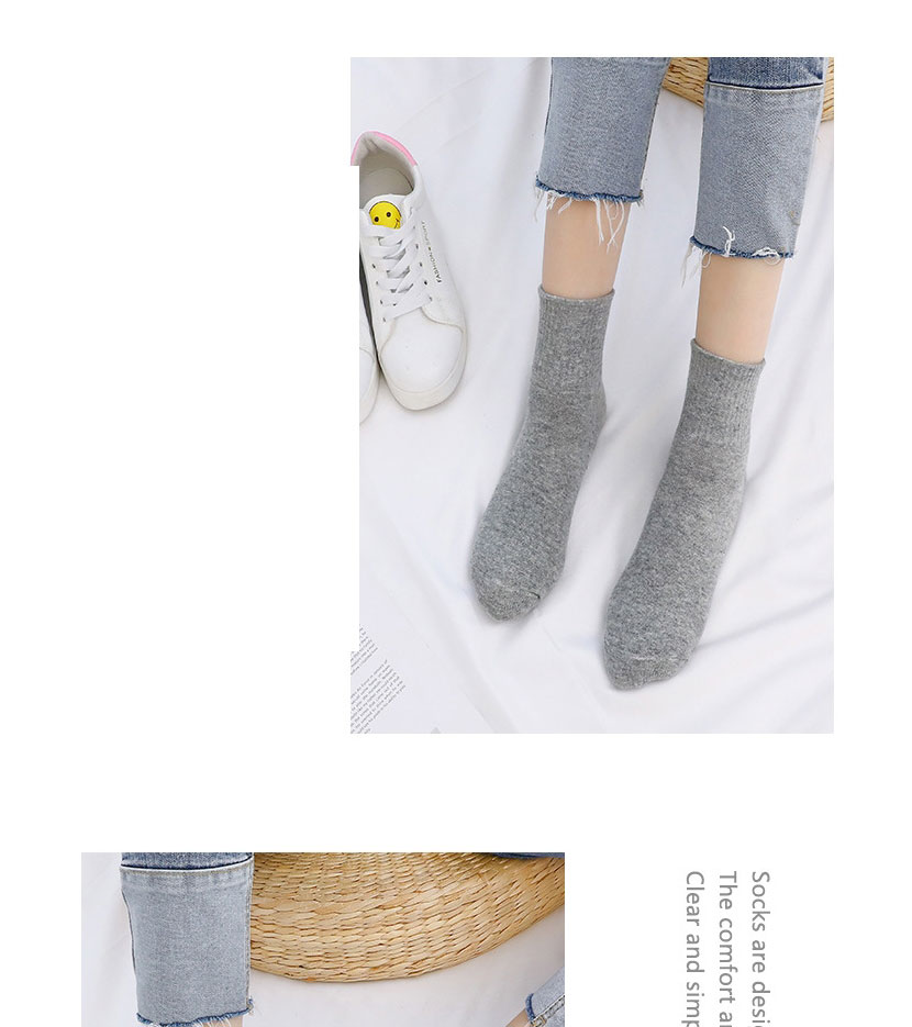 Fashion Grey Cotton Plain Short Boat Socks,Fashion Socks