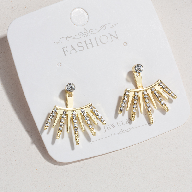 Fashion Gold Color Alloy Thorny Diamond Stud Earrings,Stud Earrings