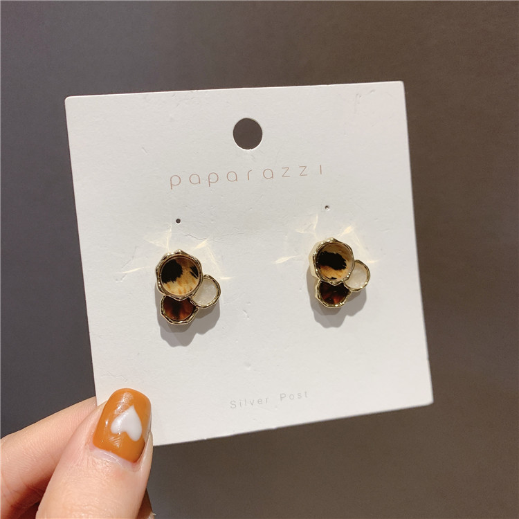 Fashion Gold Color Alloy Leopard Geometric Stud Earrings,Stud Earrings