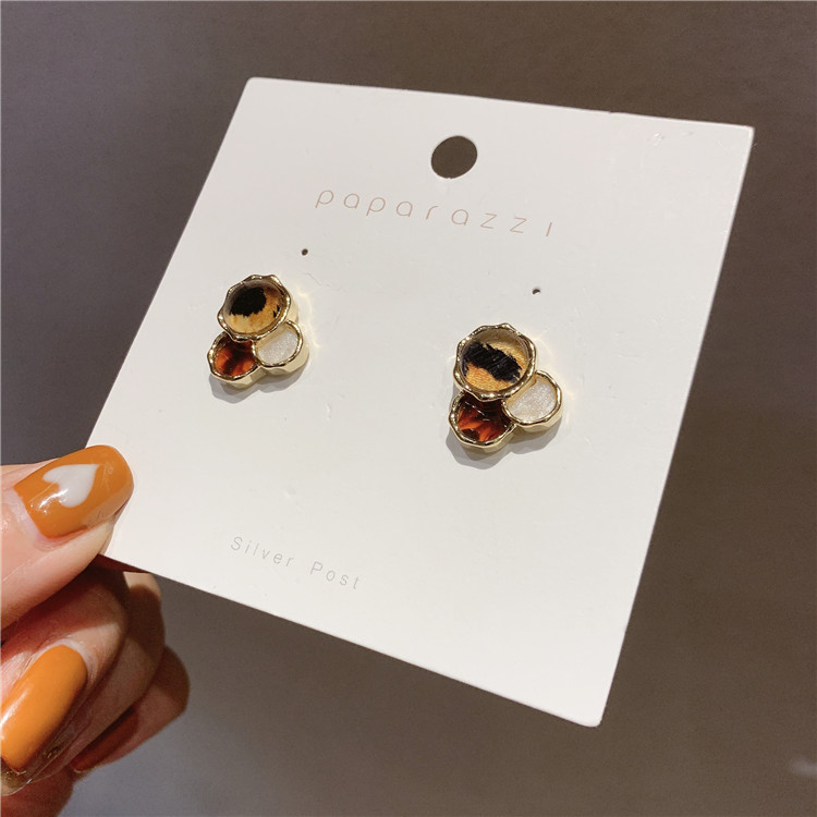 Fashion Gold Color Alloy Leopard Geometric Stud Earrings,Stud Earrings