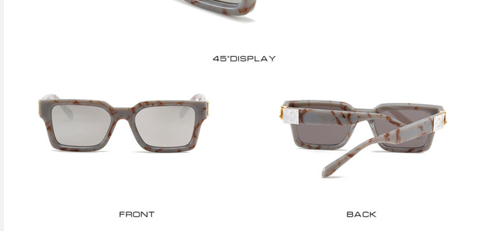 Fashion Leopard Frame Tea Slices Large Square Frame Sunglasses,Women Sunglasses