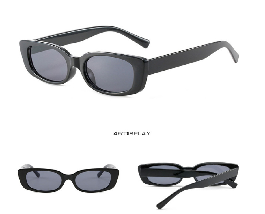Fashion Black Frame Black Film Square Frame Sunglasses,Women Sunglasses