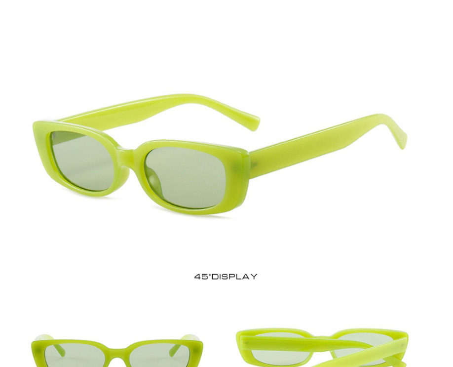 Fashion Green Frame Square Frame Sunglasses,Women Sunglasses
