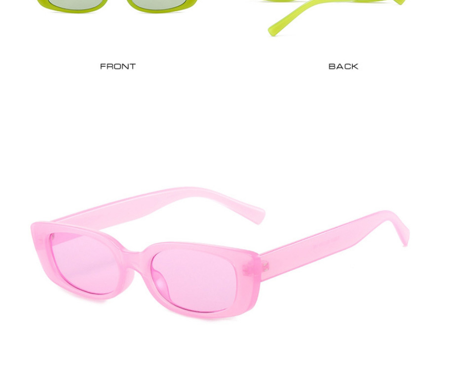Fashion Flower Box Tea Slices Square Frame Sunglasses,Women Sunglasses