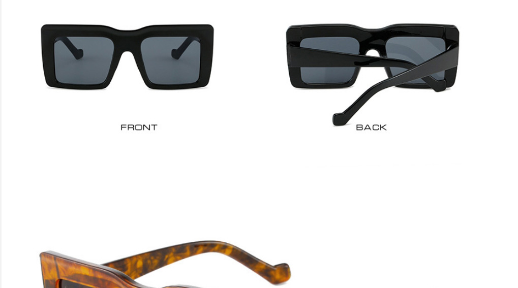 Fashion Powder Frame Tea Slices Large Square Frame Sunglasses,Women Sunglasses