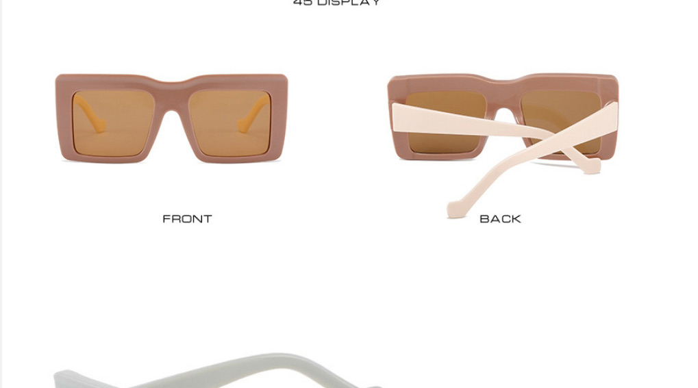 Fashion Powder Frame Tea Slices Large Square Frame Sunglasses,Women Sunglasses