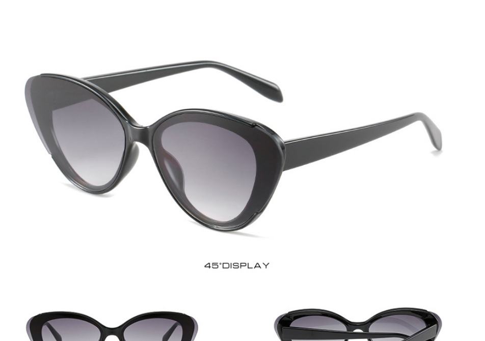 Fashion White Frame Double Gray Sheet Pc Cat Eye Sunglasses,Women Sunglasses
