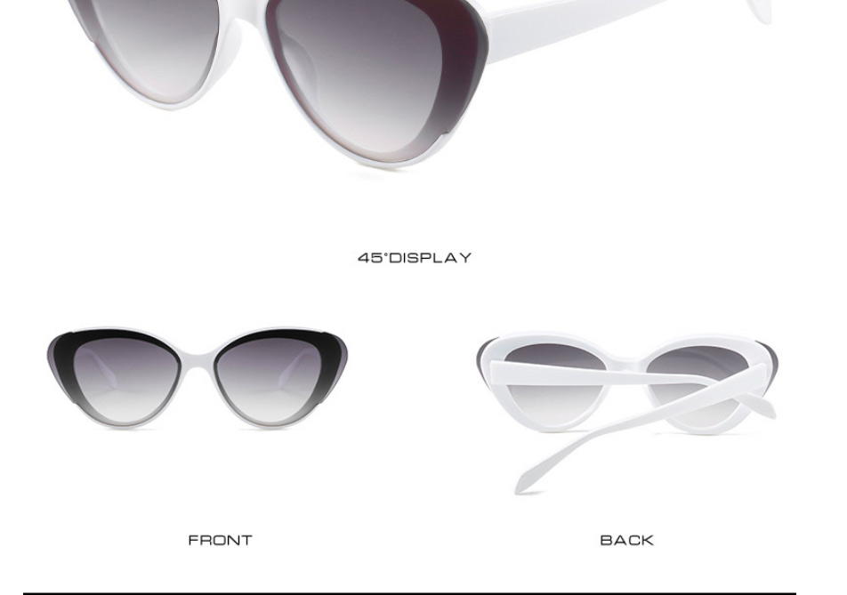 Fashion Beige Frame Tea Blue Film Pc Cat Eye Sunglasses,Women Sunglasses