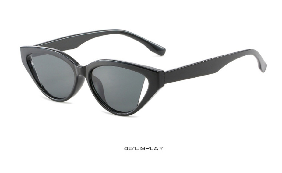 Fashion Leopard Frame Double Tea Slices Small Frame Cat Eye Sunglasses,Women Sunglasses