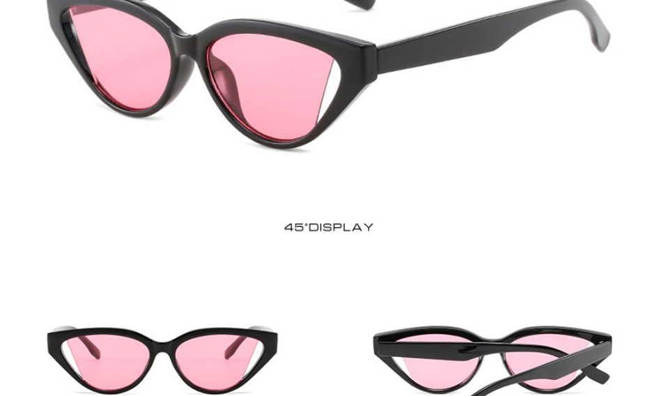 Fashion Black Frame Gray Piece Small Frame Cat Eye Sunglasses,Women Sunglasses