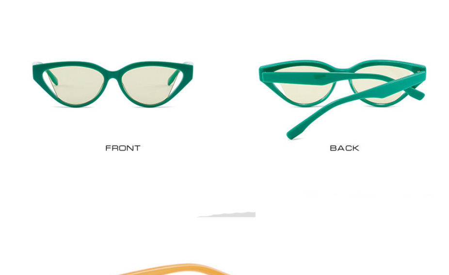 Fashion Leopard Frame Double Tea Slices Small Frame Cat Eye Sunglasses,Women Sunglasses
