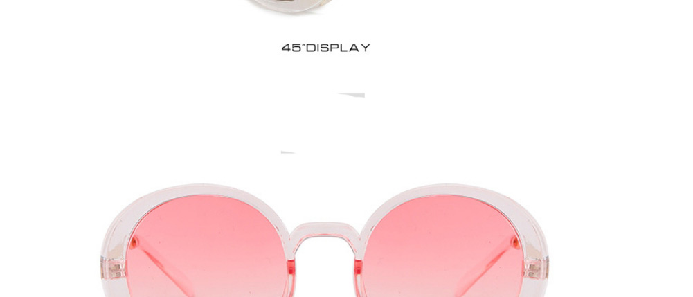 Fashion Blue Tea Frame Tea Slices Metal Round Frame Sunglasses,Women Sunglasses