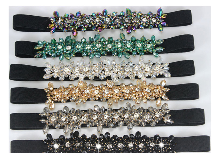 Fashion Champagne Crystal Diamond Wide Band Belt,Wide belts