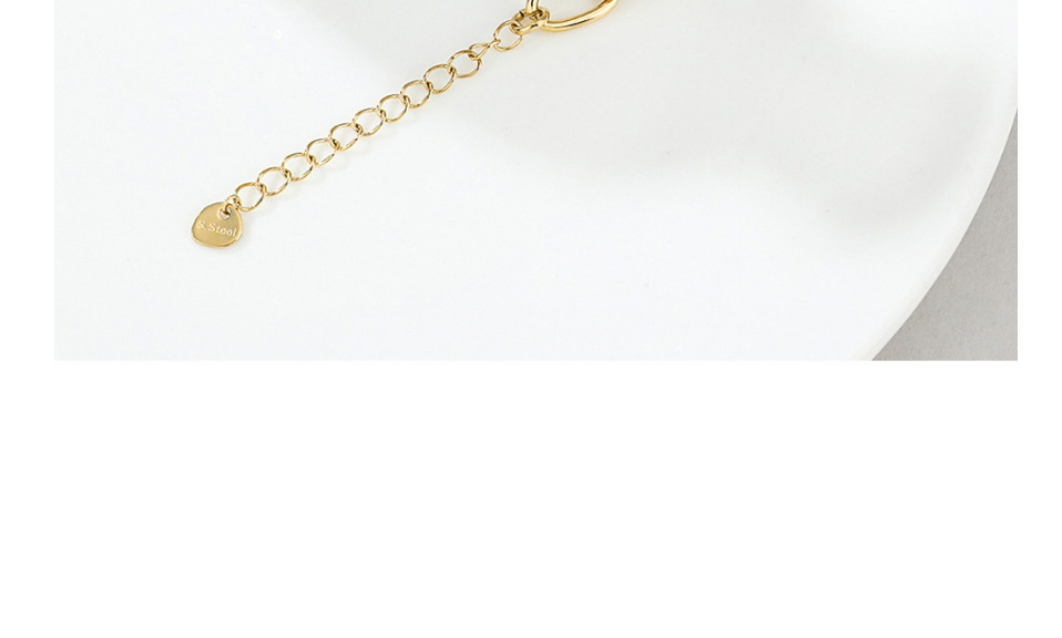 Fashion Gold Color Stainless Steel Letter Square Necklace,Necklaces
