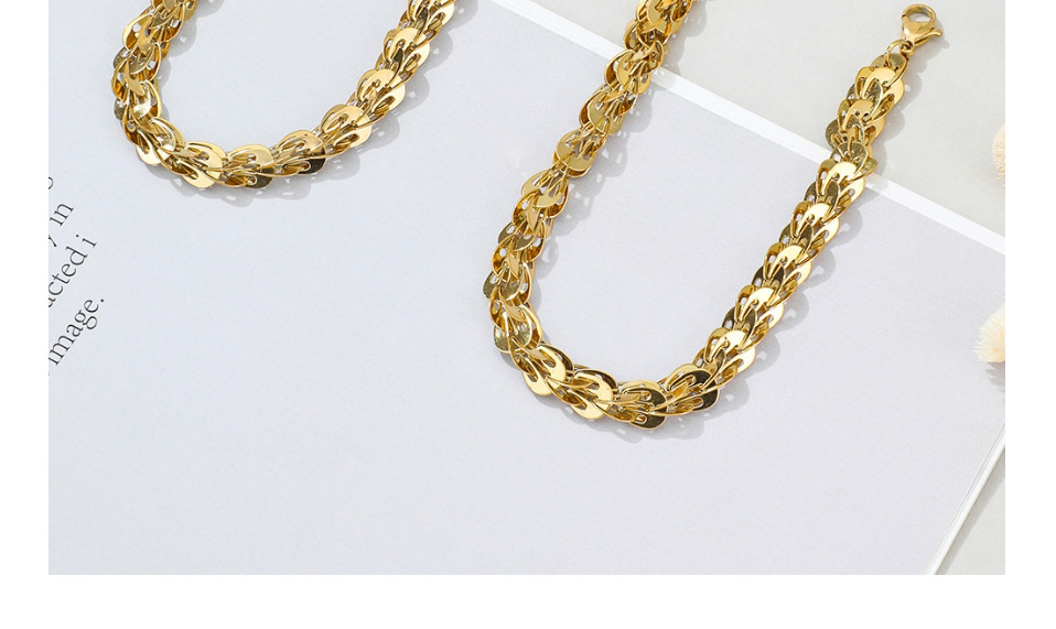 Fashion Gold Color Stainless Steel Geometric Necklace,Necklaces
