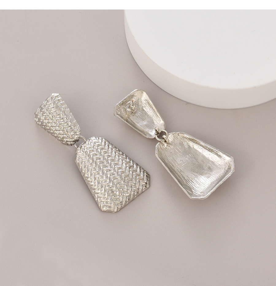 Fashion Silver Alloy Geometric Stud Earrings,Stud Earrings