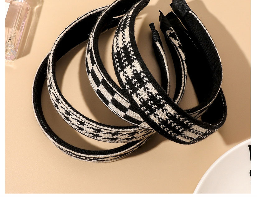Fashion Houndstooth Black And White Houndstooth Knitted Headband,Head Band