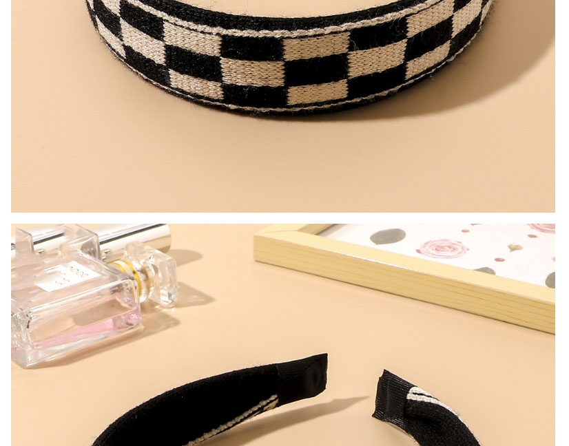 Fashion Checkerboard Black And White Checkerboard Knitted Headband,Head Band