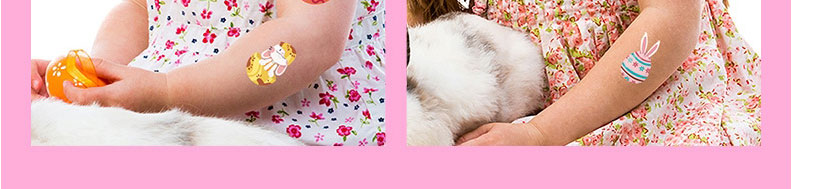 Fashion W Series Easter Flower Arm Set Children Cartoon Bunny Egg Tattoo Stickers,Stickers/Tape