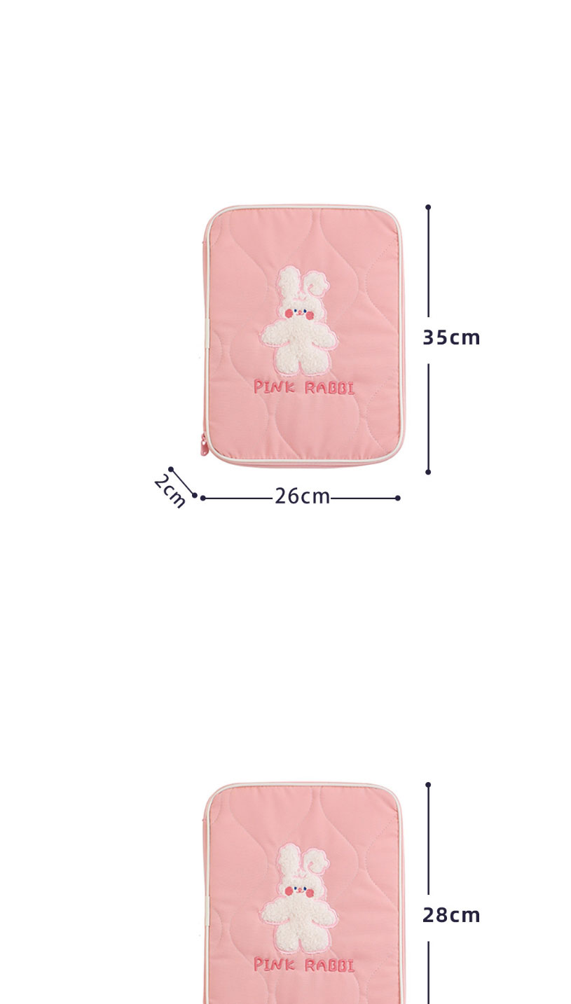 Fashion Pink Bunny (13 Inches) Cartoon Bunny Laptop Bag,Pencil Case/Paper Bags