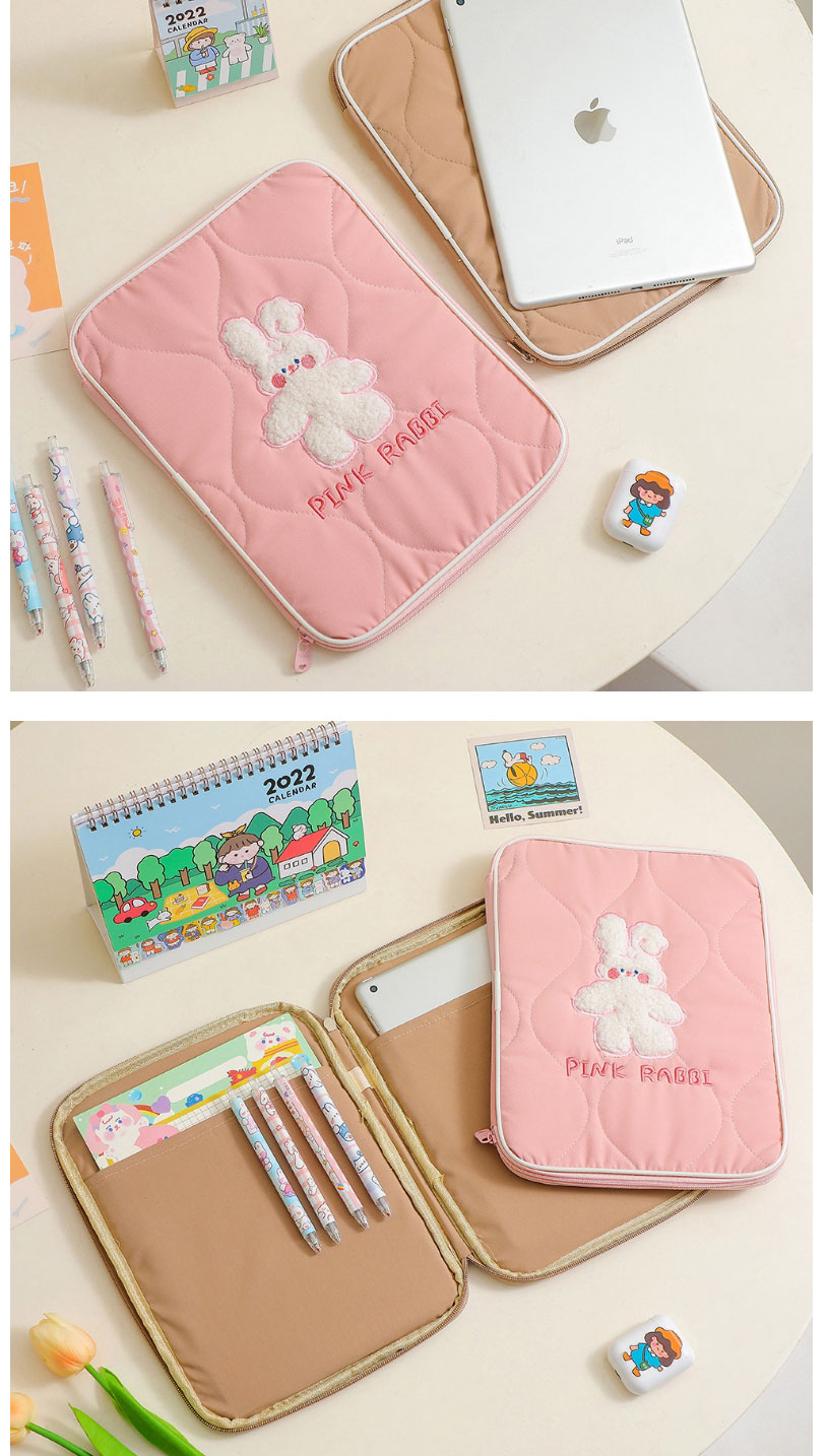 Fashion Pink Bunny (13 Inches) Cartoon Bunny Laptop Bag,Pencil Case/Paper Bags