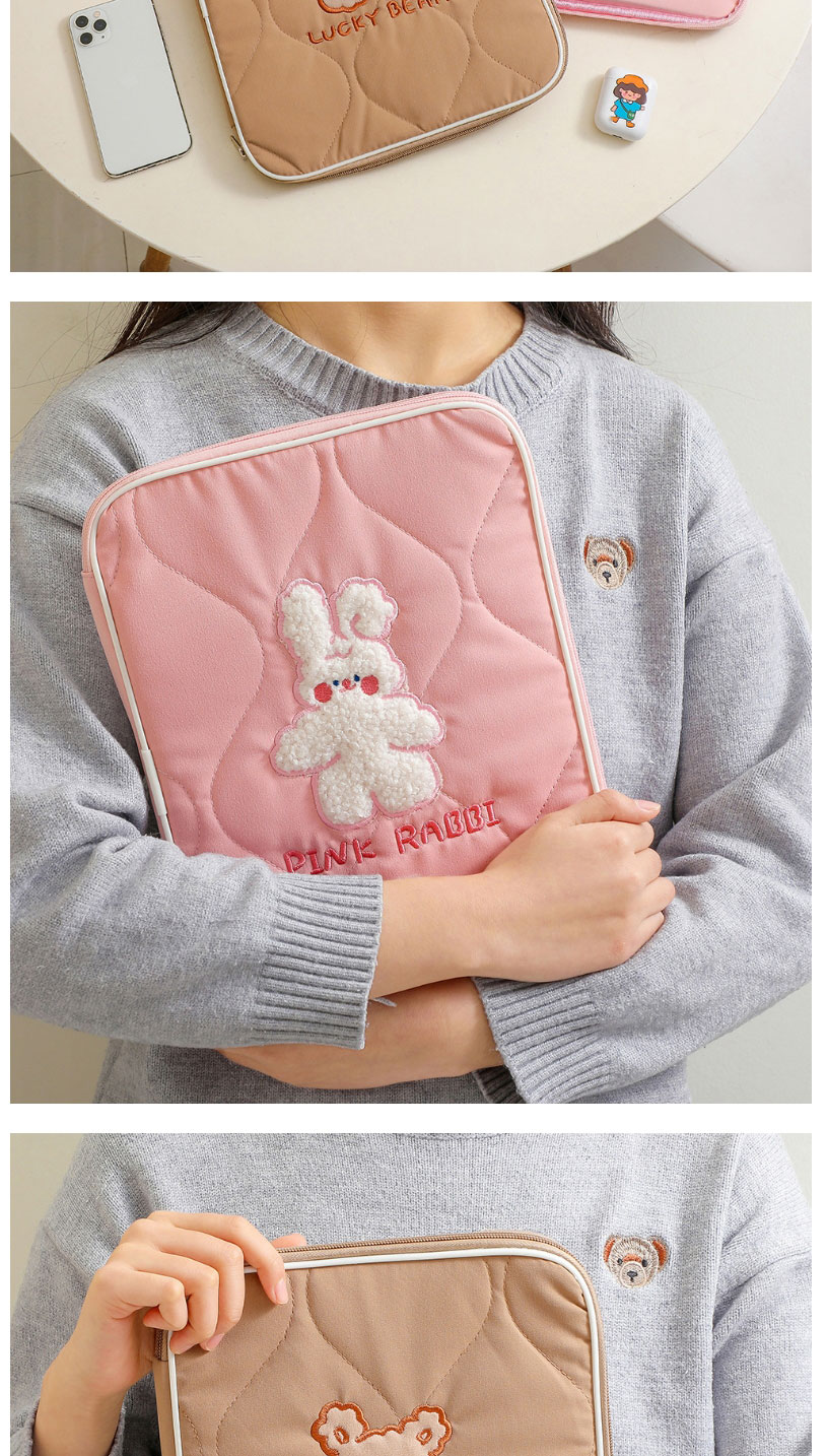 Fashion Brown Bear (11 Inches) Cartoon Bunny Laptop Bag,Pencil Case/Paper Bags