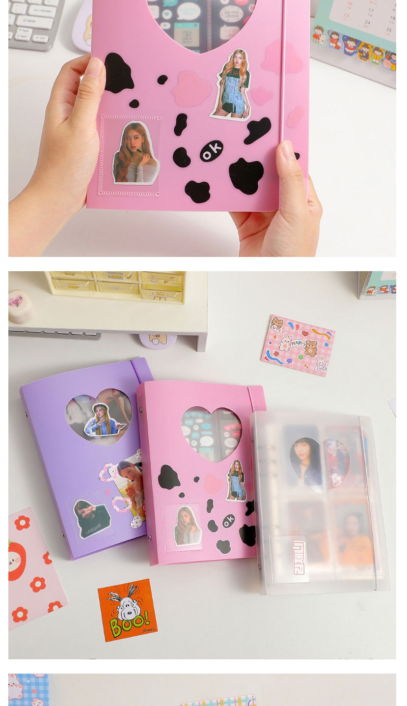 Fashion White Shell (without Inner Pages And Decorations) Love Six-hole Loose-leaf Storage Book,Other Creative Stationery
