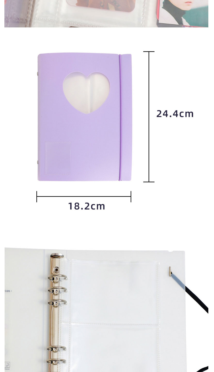 Fashion Purple Shell (without Inner Pages And Decorations) Love Six-hole Loose-leaf Storage Book,Other Creative Stationery