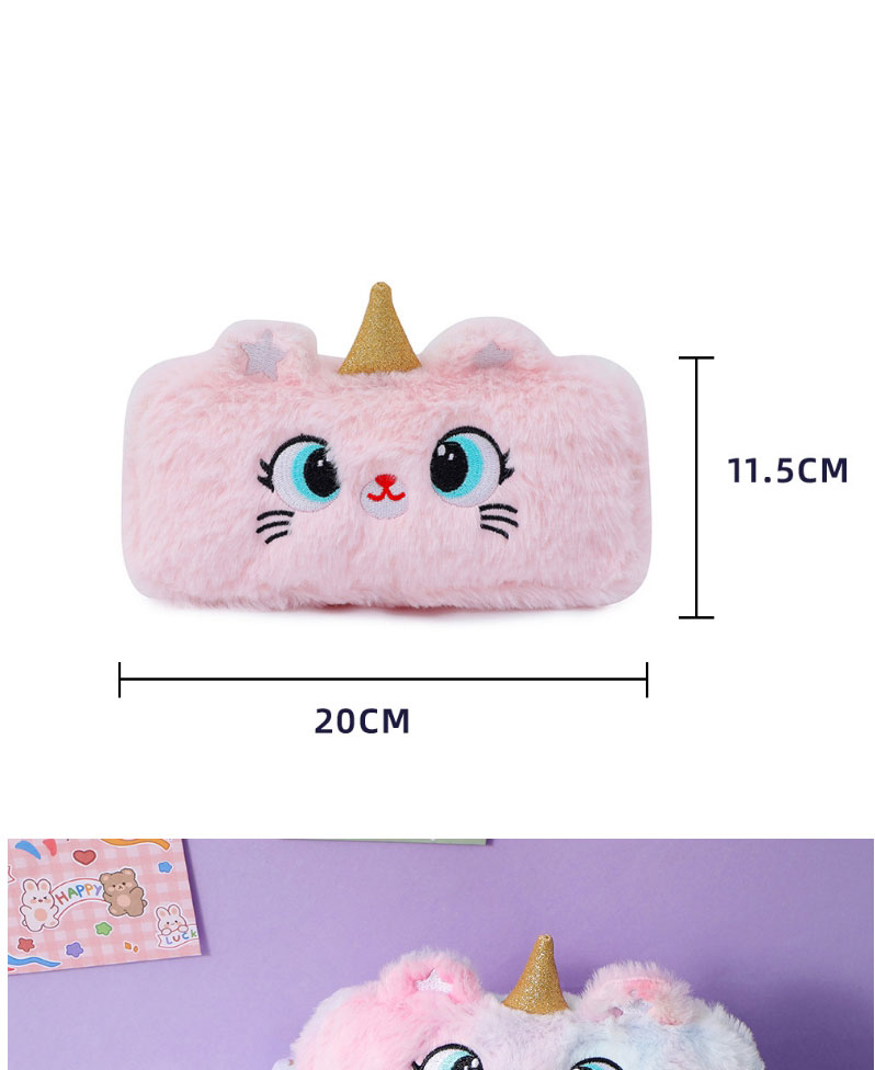 Fashion Purple Color Cartoon Plush Pencil Case With Sharp Corners And Big Eyes,Pencil Case/Paper Bags