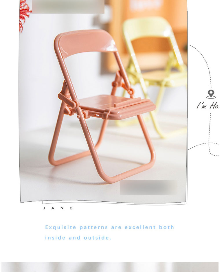 Fashion Milk Orange Powder Plastic Small Chair Mobile Phone Holder,Phone Hlder
