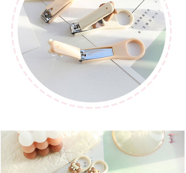 Fashion Milk Tea Color-bunny Plastic Cartoon Nail Clippers,Beauty tools