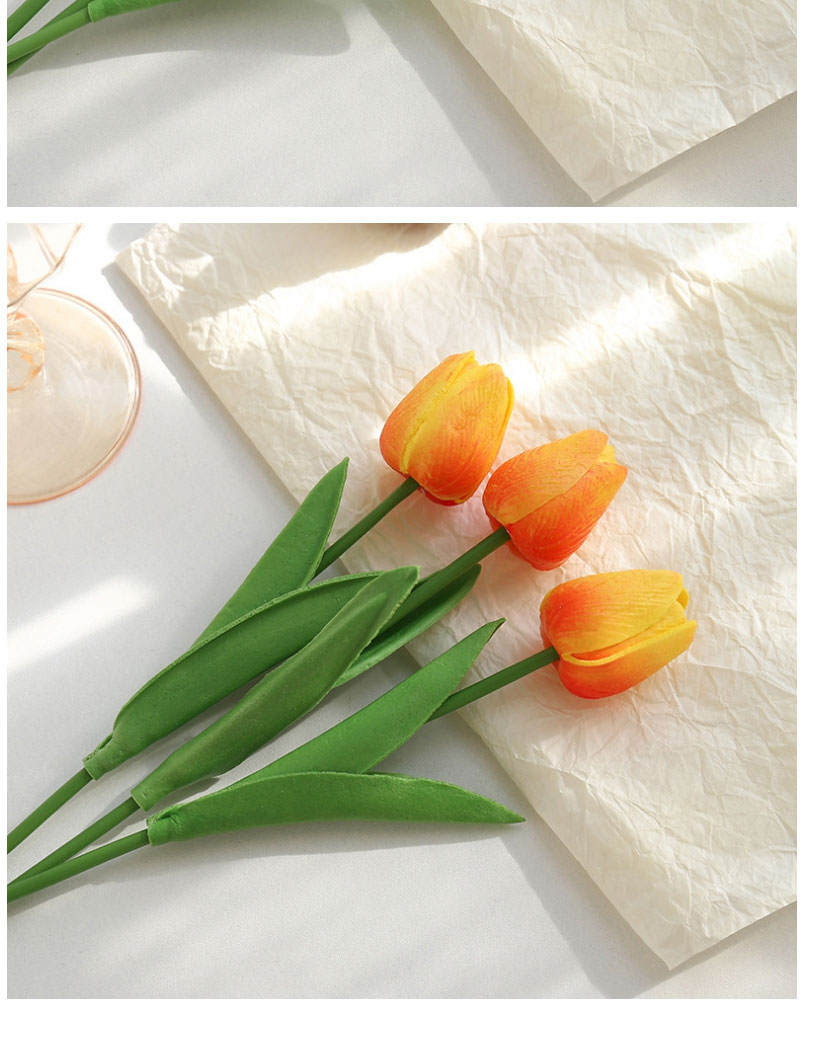 Fashion Sunset Pu Simulation Tulip Fake Flower,Home Decor