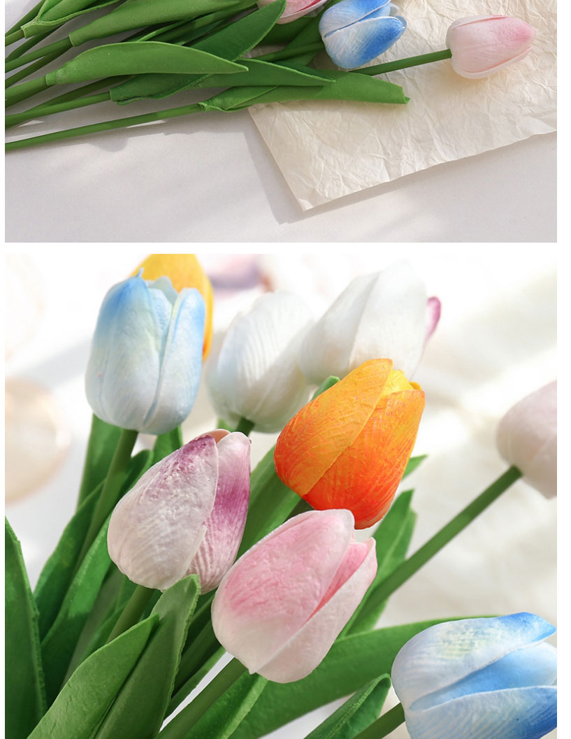 Fashion White Purple Pu Simulation Tulip Fake Flower,Home Decor