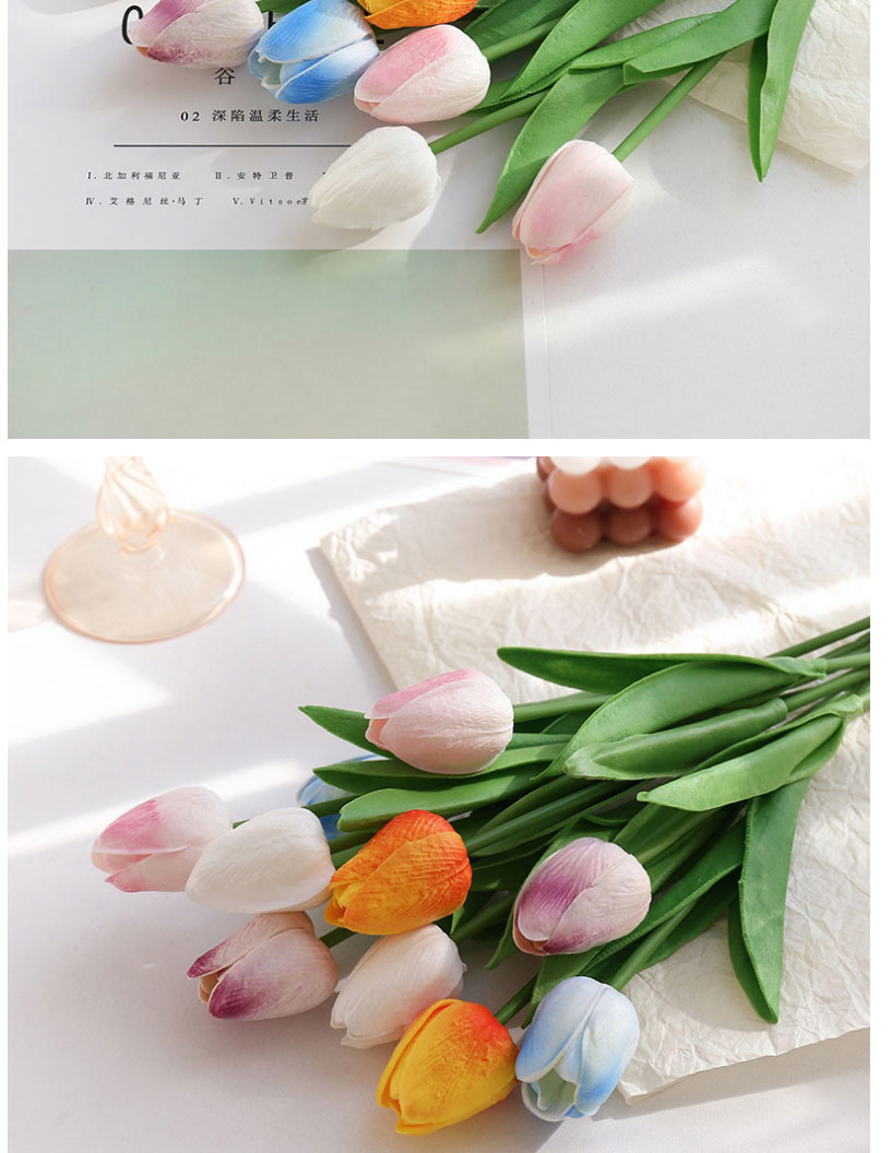 Fashion White Pu Simulation Tulip Fake Flower,Home Decor