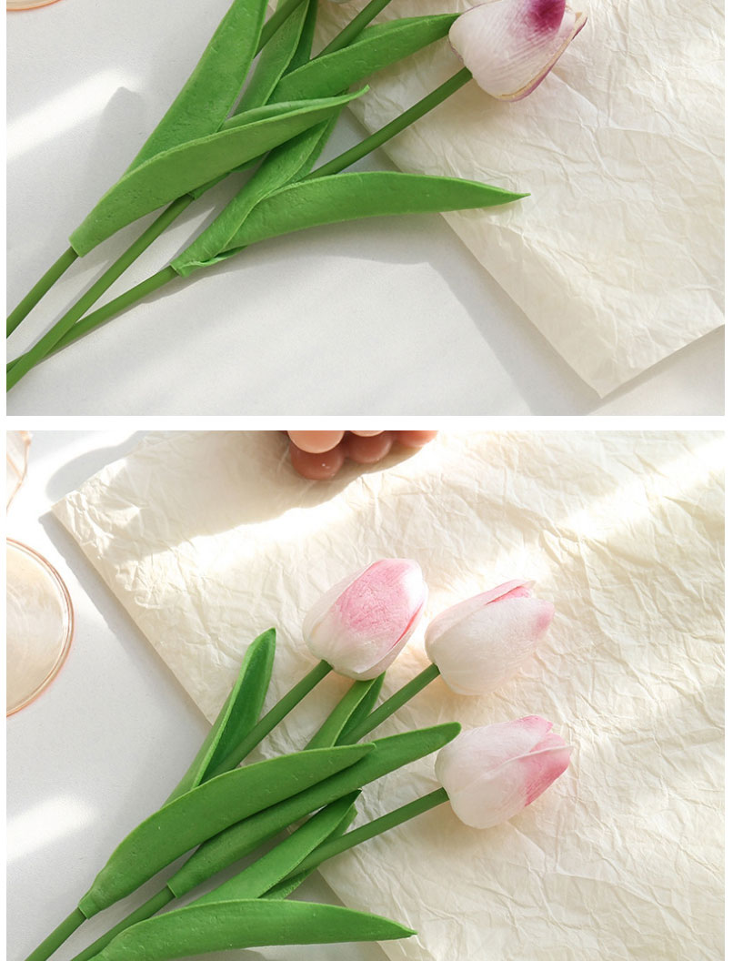 Fashion Light Pink Pu Simulation Tulip Fake Flower,Home Decor