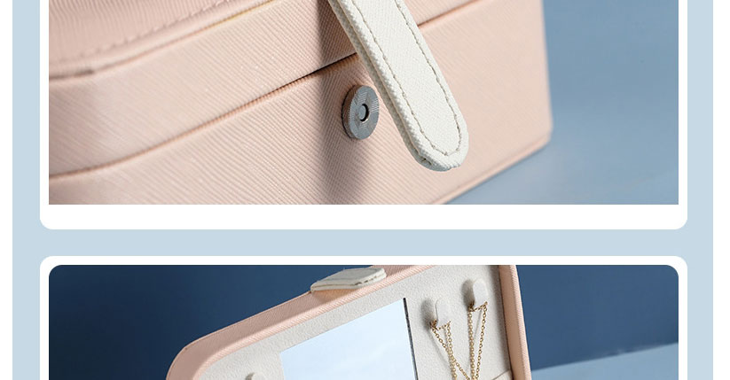 Fashion White Flip Cover Portable Storage Box,Phone Hlder