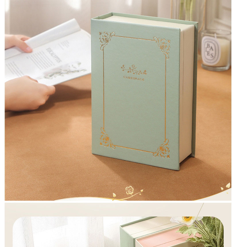 Fashion Green Flip Book Multifunctional Storage Box,Phone Hlder