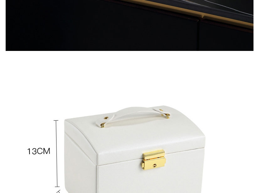 Fashion White Pu Drawer Type Large Capacity Storage Box,Phone Hlder