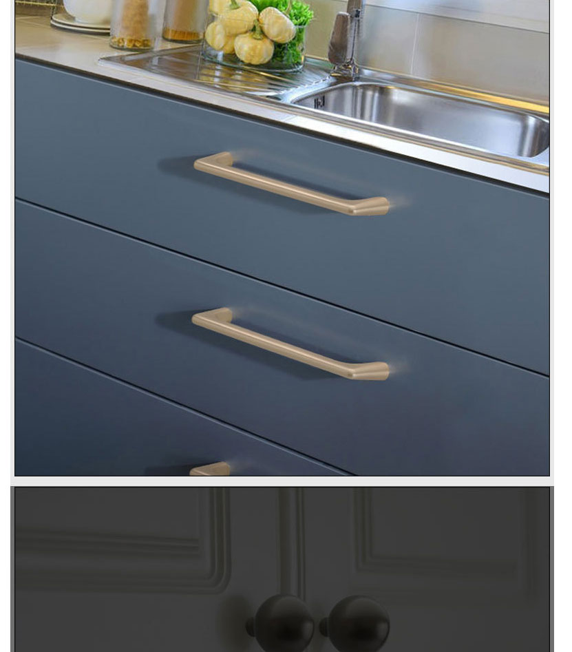 Fashion Brushed Copper 6197-192 Pitch Zinc Alloy Geometric Drawer Wardrobe Door Handle,Household goods