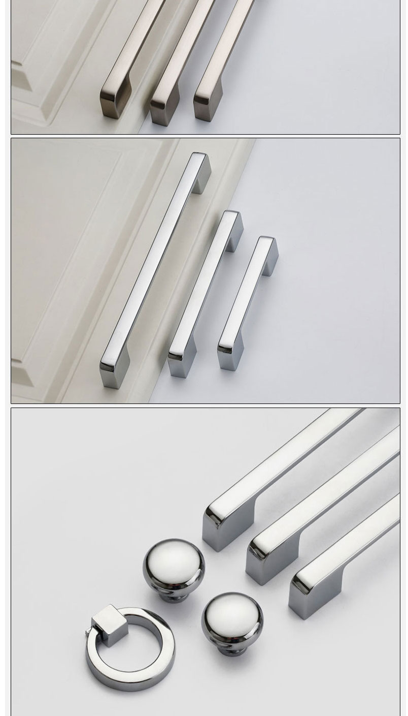 Fashion Nickel Wire Drawing 2354-320 Pitch Zinc Alloy Geometric Drawer Wardrobe Door Handle,Household goods