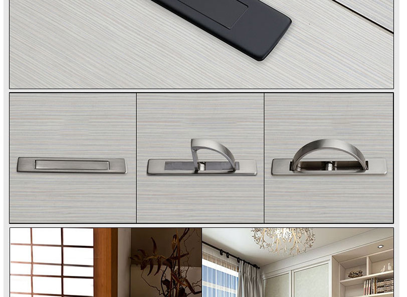Fashion Nickel Wire Drawing 6187-85 Pitch (including Iron Sheet) Zinc Alloy Geometric Drawer Wardrobe Door Handle,Household goods