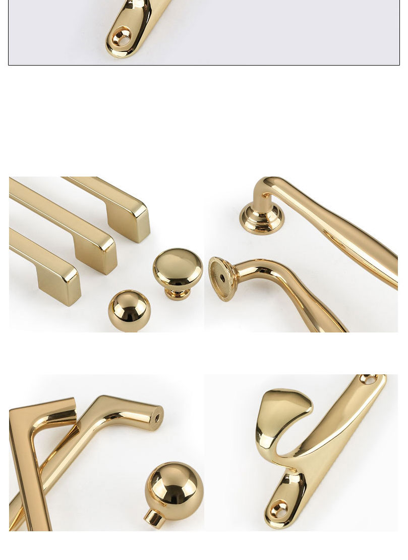 Fashion Rose Gold 6197-320 Pitch Zinc Alloy Geometric Drawer Wardrobe Door Handle,Household goods